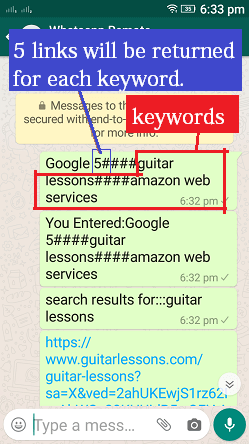 Google command, whatsapp cloud remote